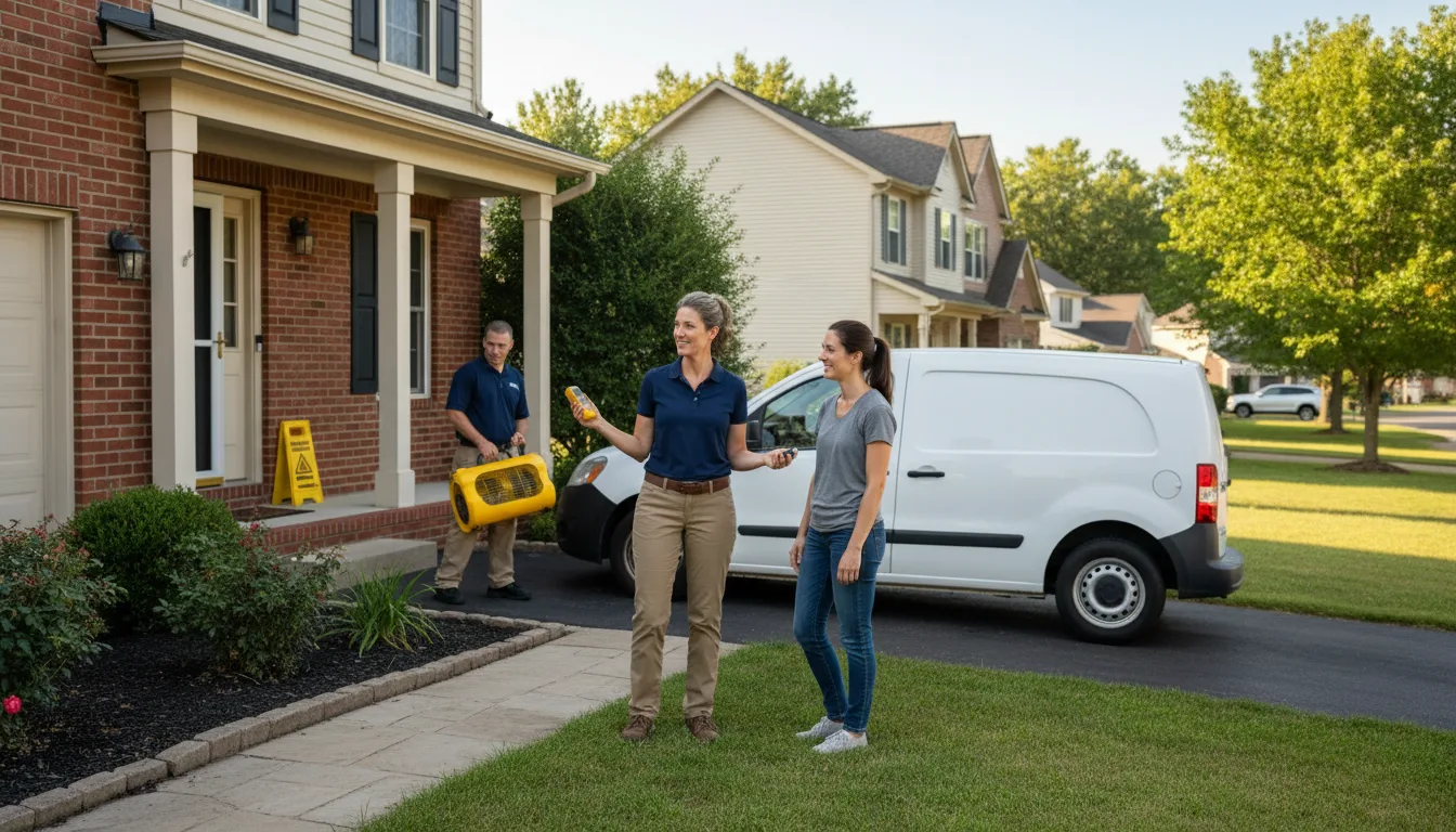 Residential water damage restoration in Secor, IL
